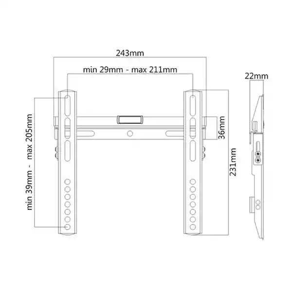 Soporte Tv Universal 23" - 42" + Cable Hdmi