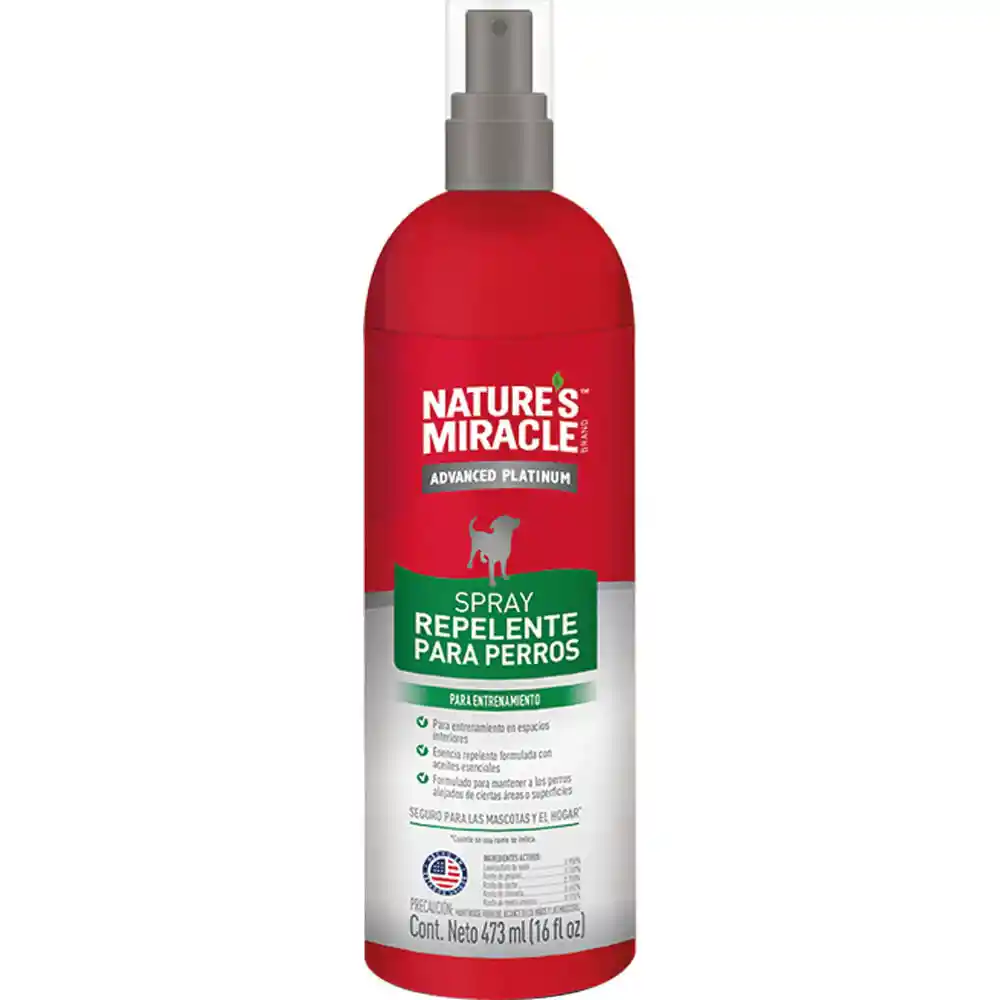 Spray Repelente Perro Nature Miracle Advanced Platinium Pet Block 473ml