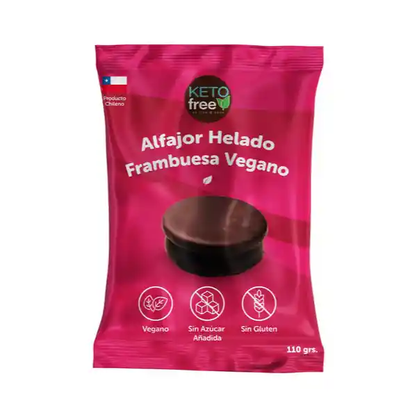 Alfajor Helado Keto Vegano Frambuesa (vegano)