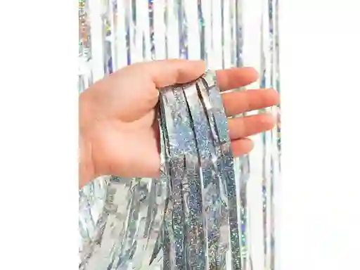 Cortina Glitter Plateada