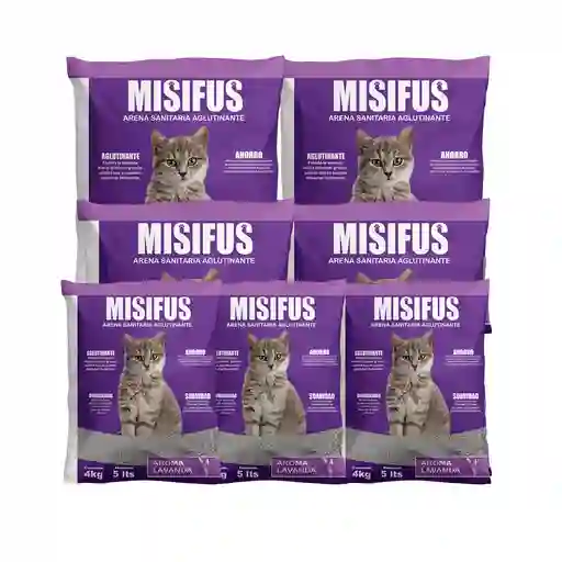 Arena Sanitaria Misifus 24 Kg- Lavanda