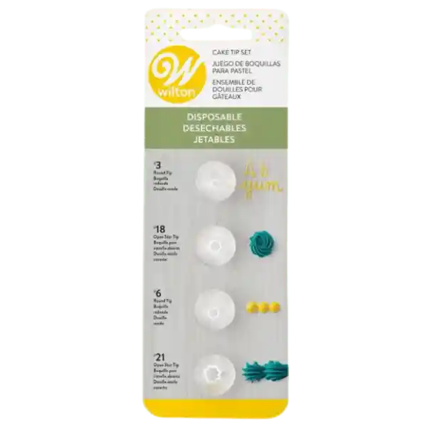 Wilton Set 4 Boquillas De Plástico Para Manga Pastelera