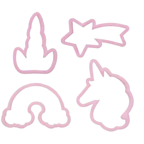 American Crafts Set 4 Cortadores Moldes De Galletas Fiesta Unicornio