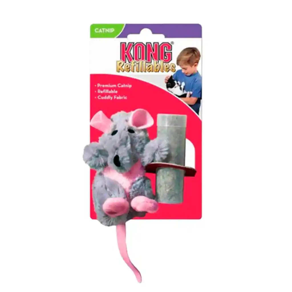 Kong, Peluche Ratón Con Catnip, Para Gatos
