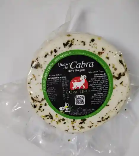 Queso De Cabra Ovallino Oregano Oliva 200g Aprox