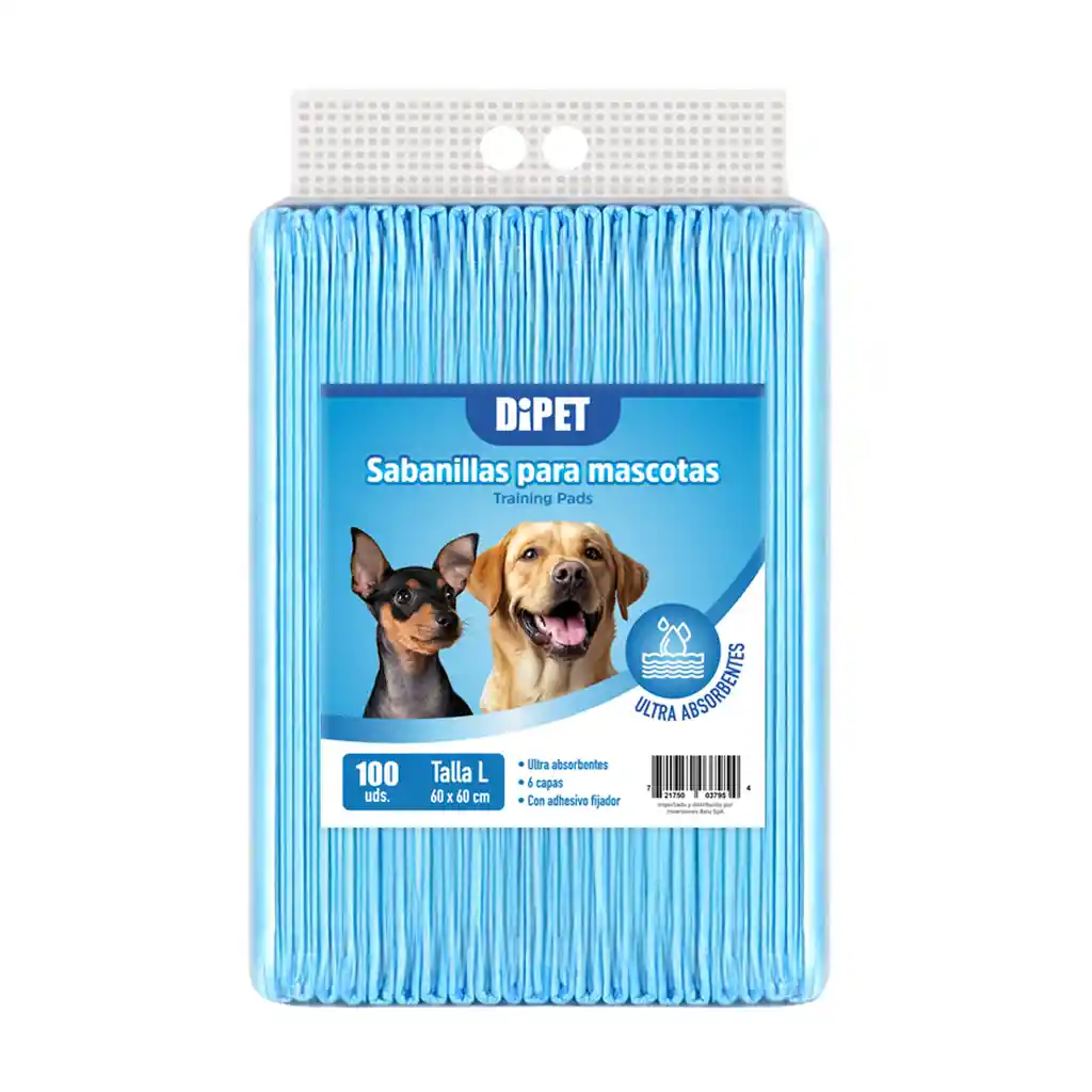 Dipet Sabanillas Perros Y Gatos - 100 Unidades 60 X 60 Cm
