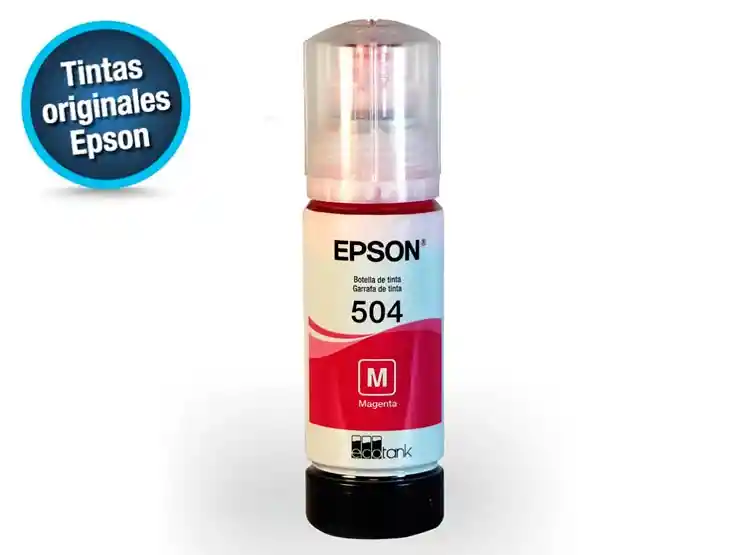 Tinta Epson T504 Magenta Botella.