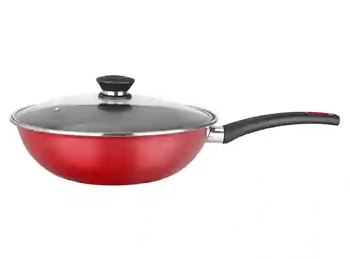 Wok Coral 30 Cm Con Tapa