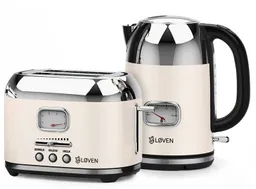 Set De Desayuno Loven Hervidor Retro Koker + Tostador Retro Brodrister