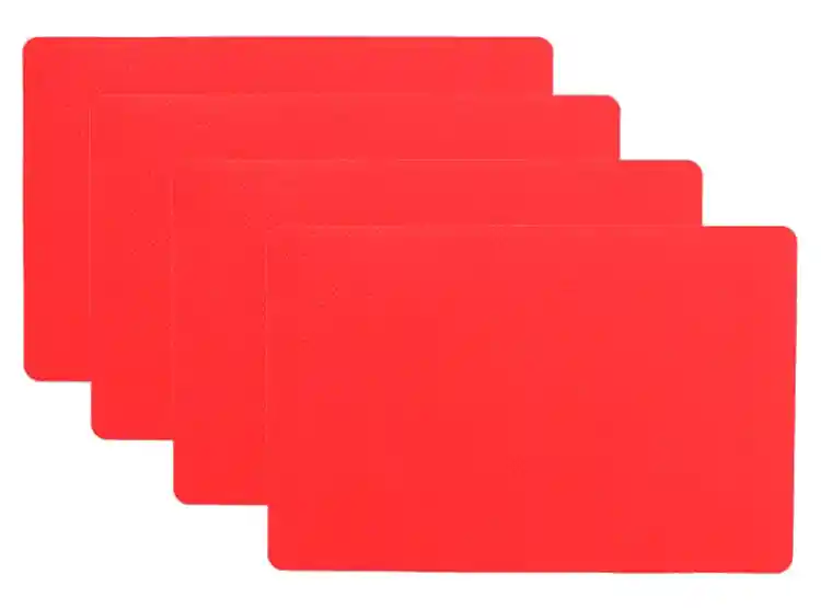 Set X 4 Ind Cuerina Rojo
