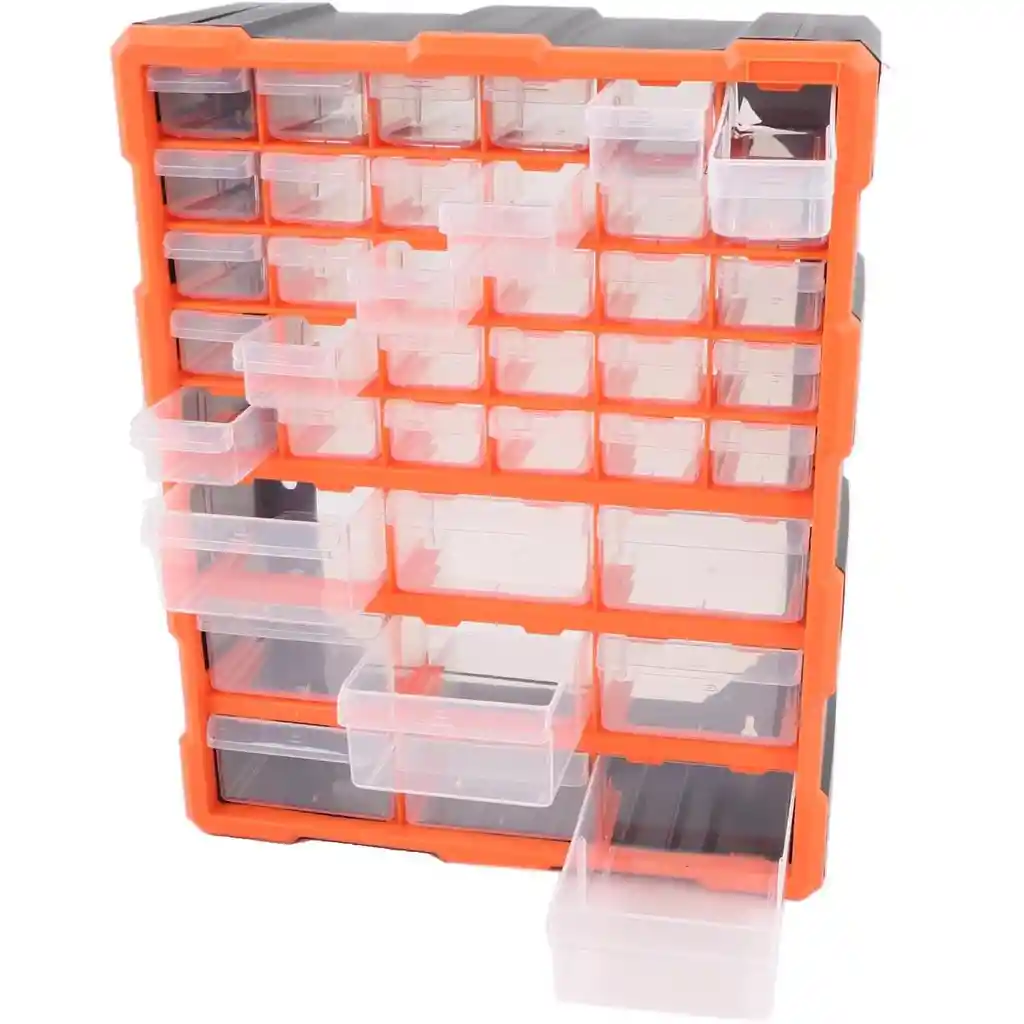 Organizador Con Separacion 9 Bins Grandes Y 30 Pequeños Transparentes