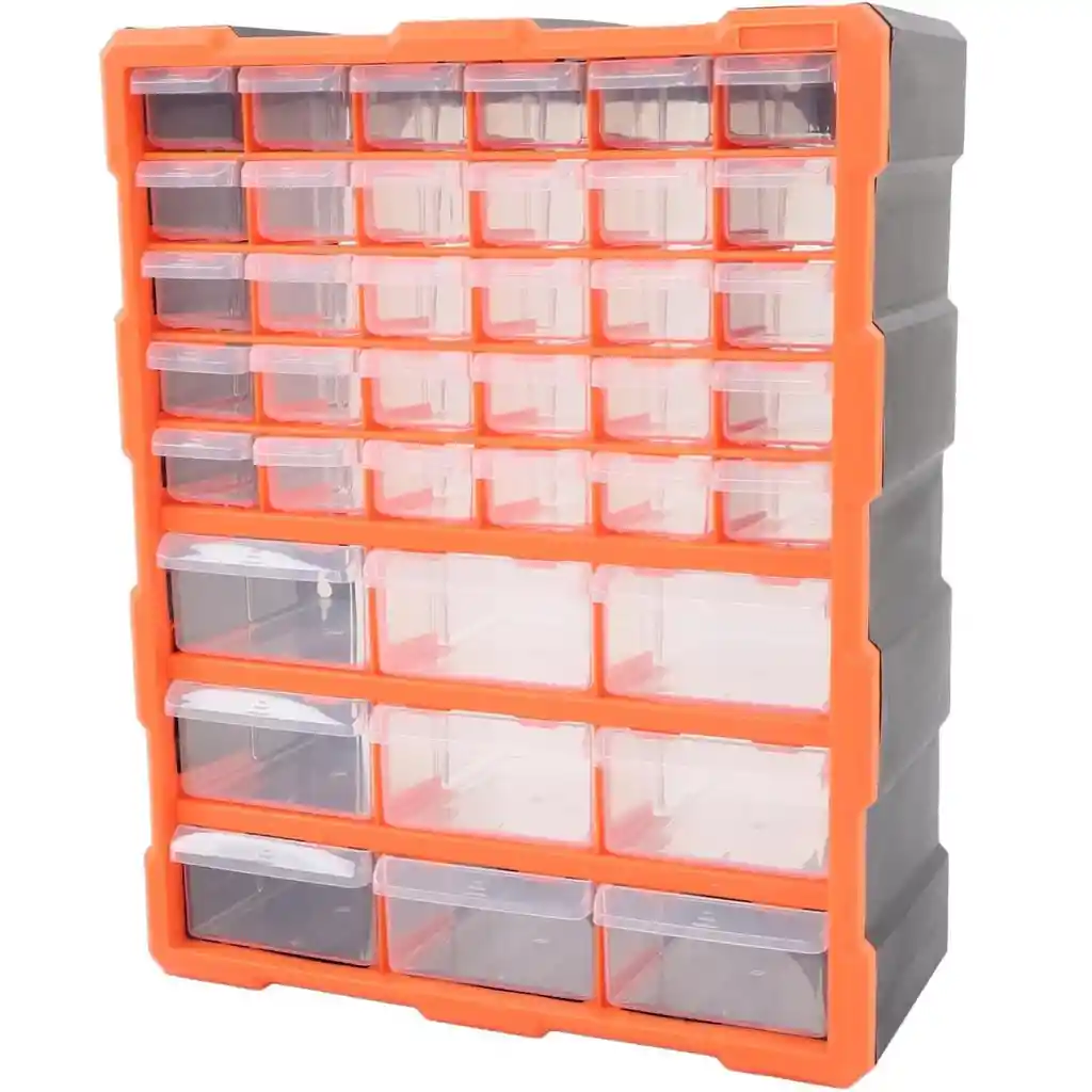 Organizador Con Separacion 9 Bins Grandes Y 30 Pequeños Transparentes