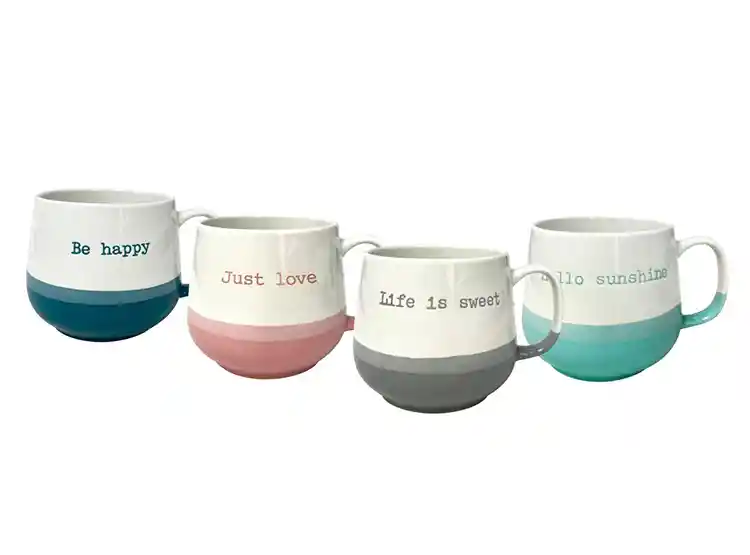 Setx4 Mug Bicolor Pastel Frase