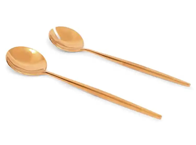 Set Cubiertos Maison Linett Dorado Servir 2 Piezas