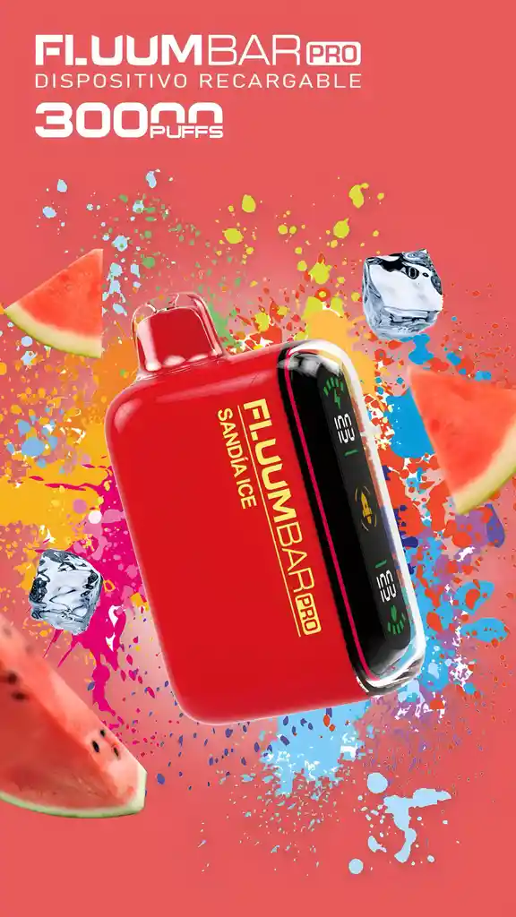 Vaporizador Fluum Bar Pro 30.000 Puff Sabor Sandía Ice