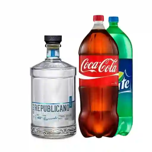 Pisco Republicano Moscatel 750cc + Beb. 3 Litros