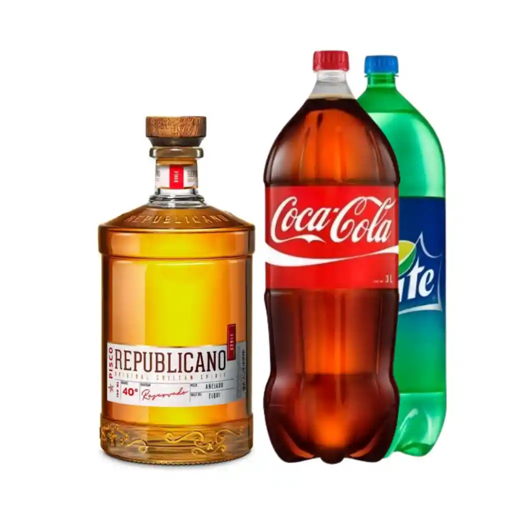 Pisco Republicano Añejo 750cc + Beb. 3 Litros