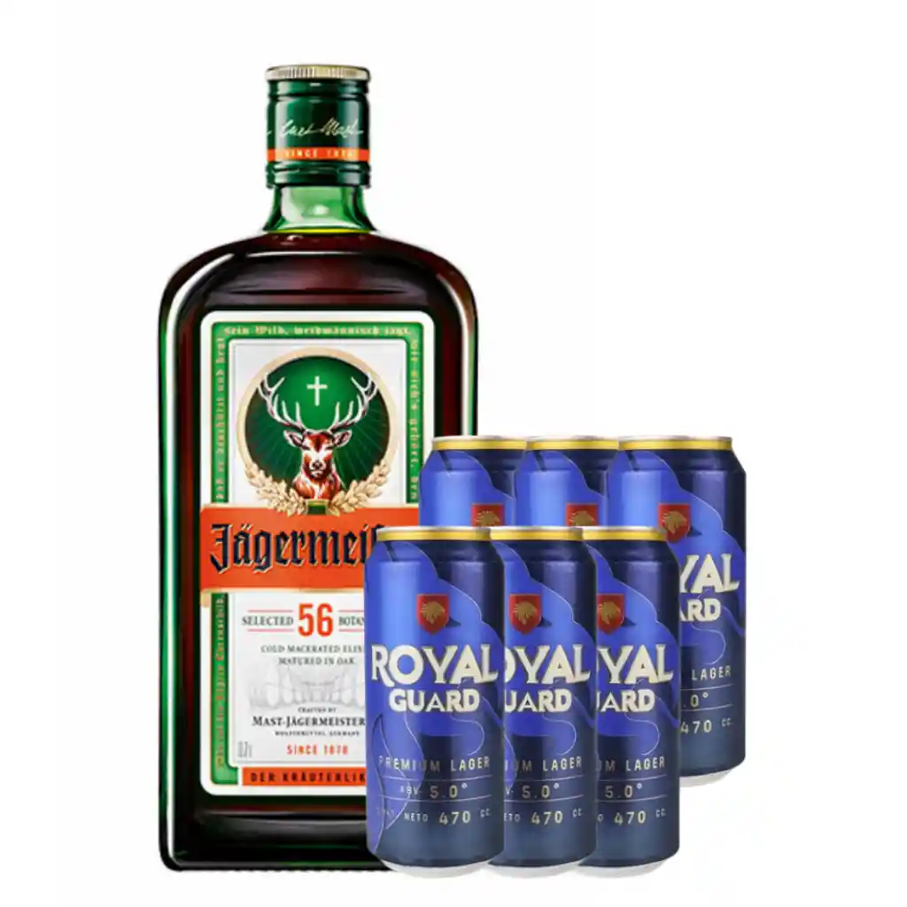 Jagermeister 700cc + Six Pack 470cc