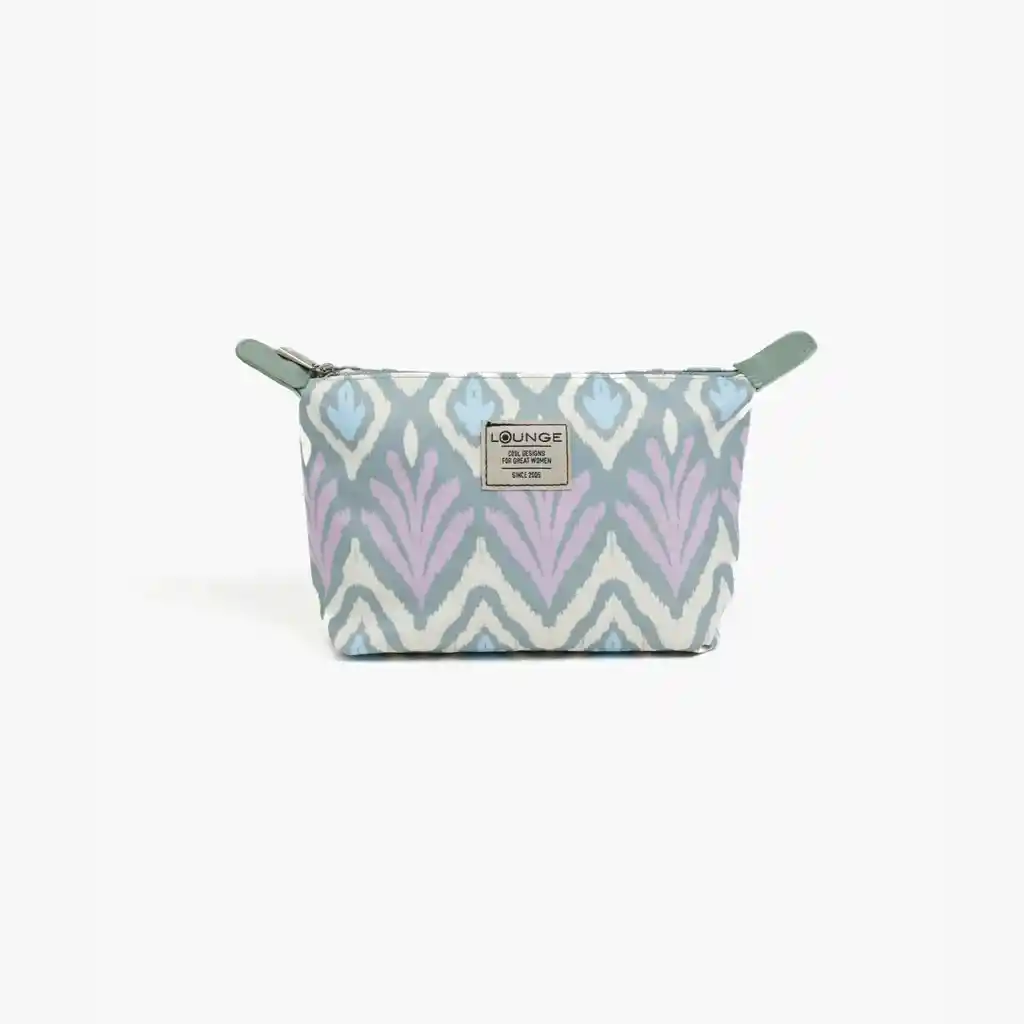 Estuche Mujer Estampado Celeste