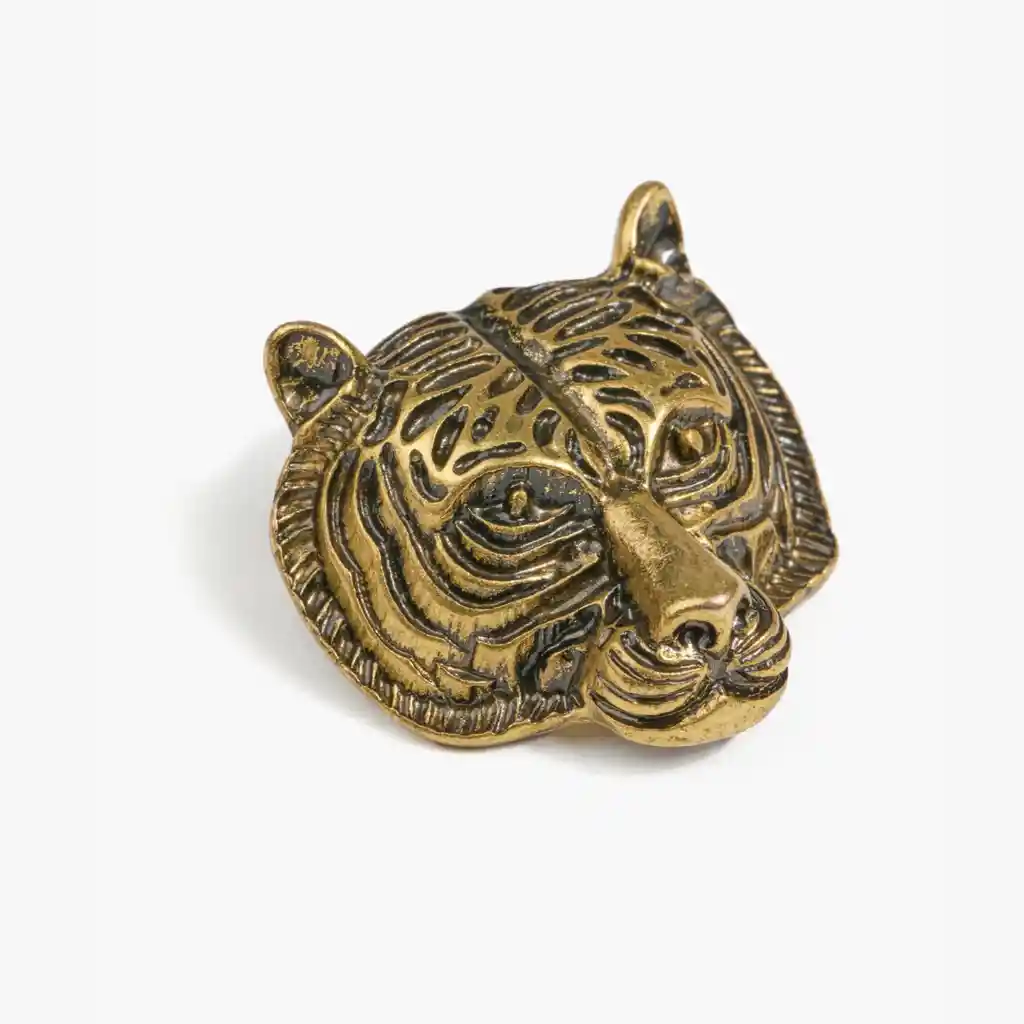 Prendedor Mujer Tigre Dorado