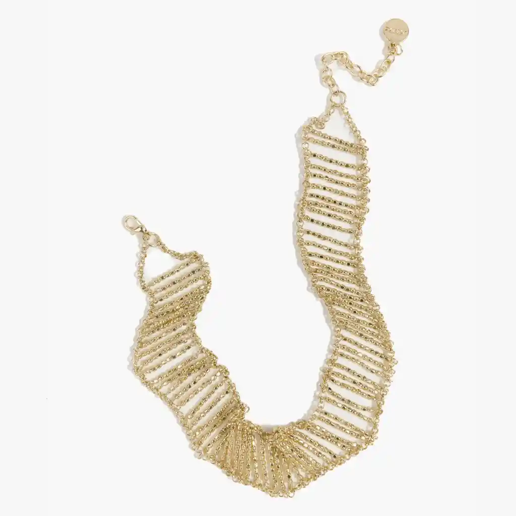Collar Mujer Choker Líneas Dorado