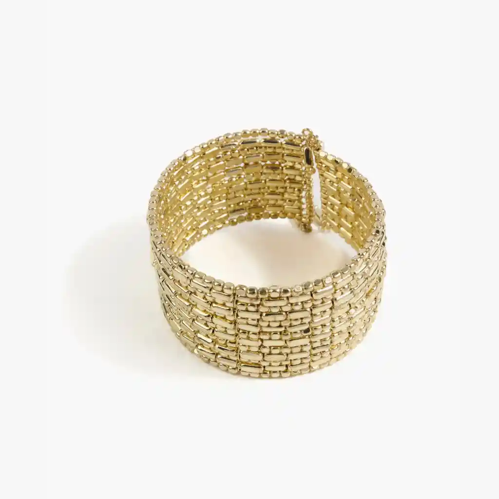 Esclava Mujer Mostacillas Dorado