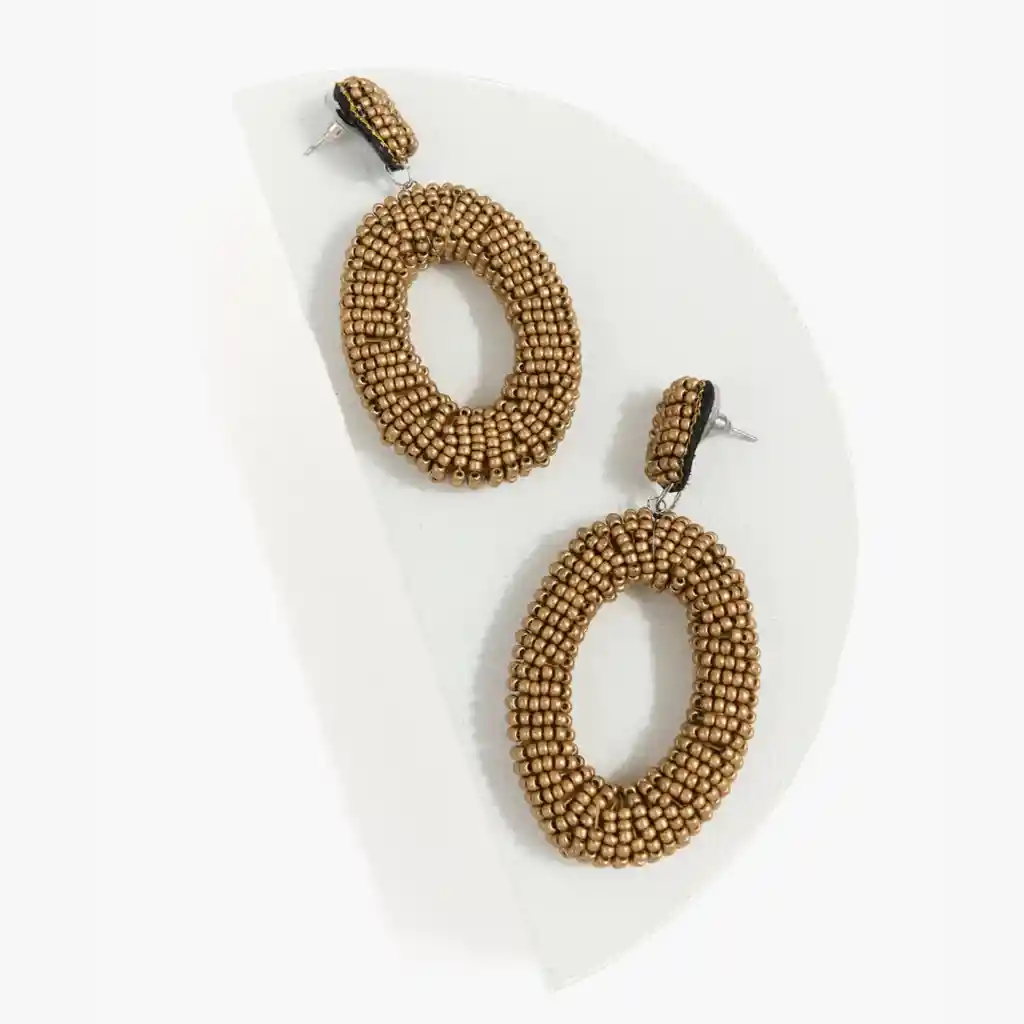 Aros Mujer Círculo Dorado