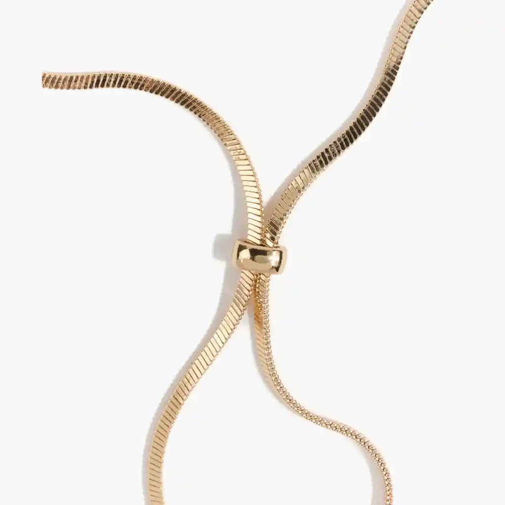 Collar Mujer Cadena Cinta Dorado