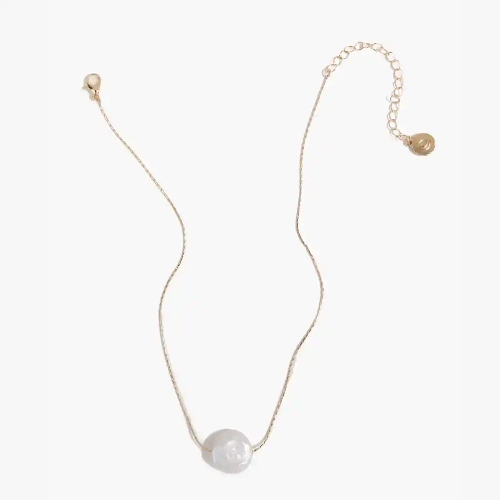 Collar Mujer Charm Perla Dorado