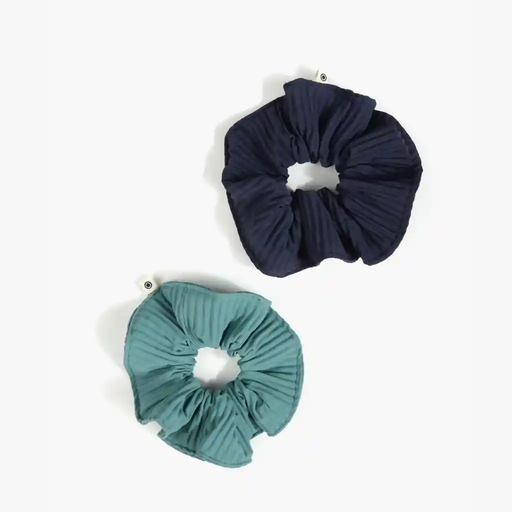 Set Collets Mujer Plisados Verde