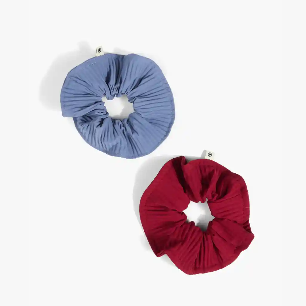 Set Collets Mujer Plisados Burdeo