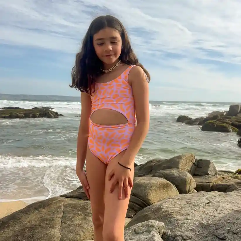 Entero Bolonia Petite Cheeta Orange Talla 10