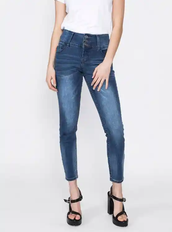 Jeans Algodón Mujer Ellus Tiro Medio Talla 44