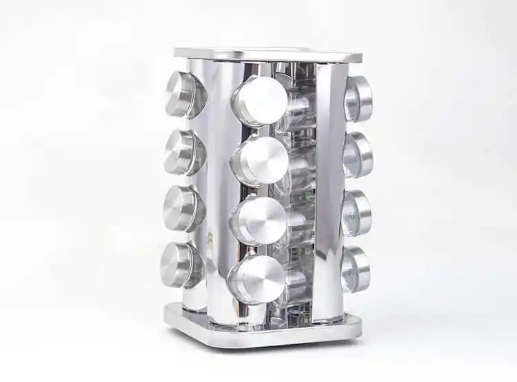 Set 16 Especieros Ripley Home Rack Cuadrado Plata