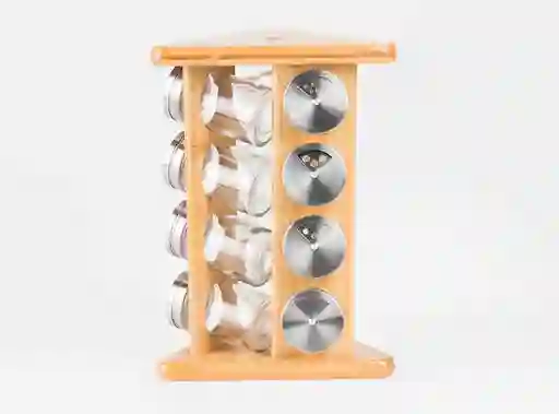 Set 12 Especieros Ripley Home Rack Madera Café