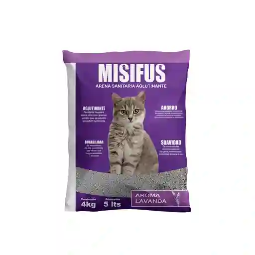 Arena Sanitaria Misifus Aroma Lavanda – 4 Kg