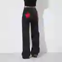 Pantalón Negro Estrella Roja 34 Mujer Raindoor