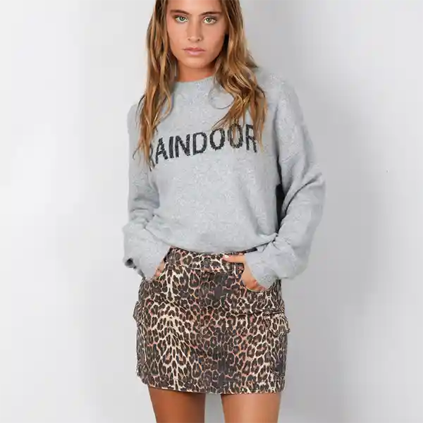 Falda Cargo Animal Print M Mujer Raindoor