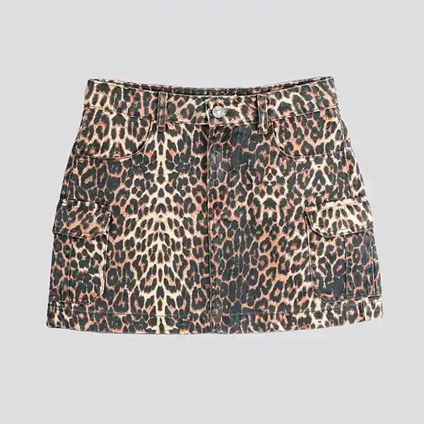Falda Cargo Animal Print L Mujer Raindoor