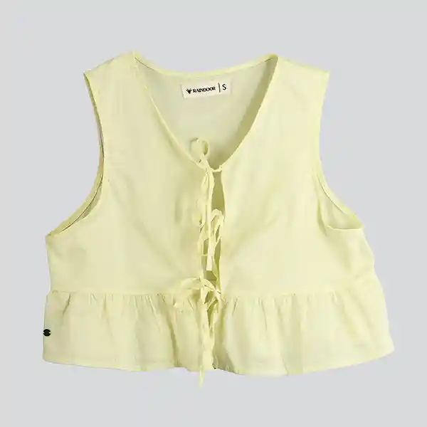 Blusa Cintas Amarilla L Mujer Raindoor
