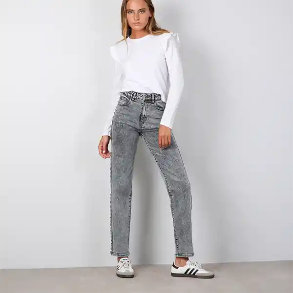 Pants Slim Mom Andorra Gris 44 Mujer Raindoor