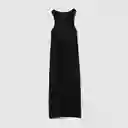 Vestido Tejido Negro Xs Mujer Raindoor