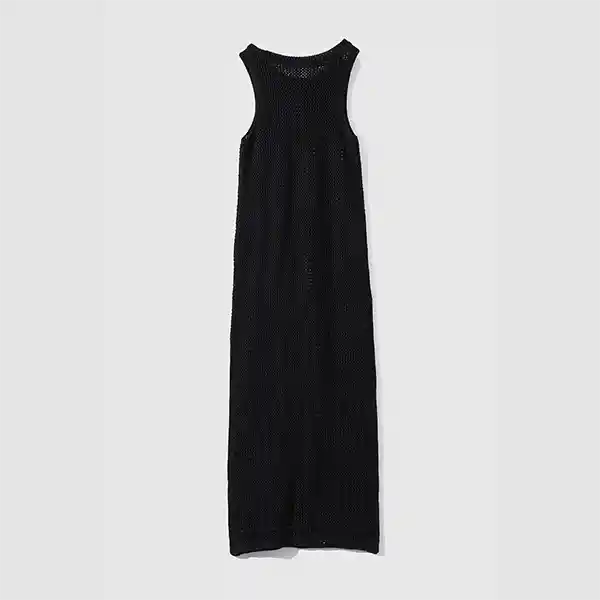Vestido Tejido Negro Xs Mujer Raindoor