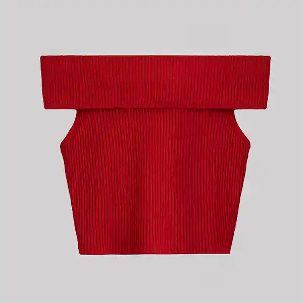 Top Bardot Sin Hombros Rojo S Mujer Raindoor