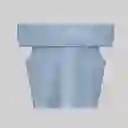 Top Bardot Sin Hombros Azul S Mujer Raindoor