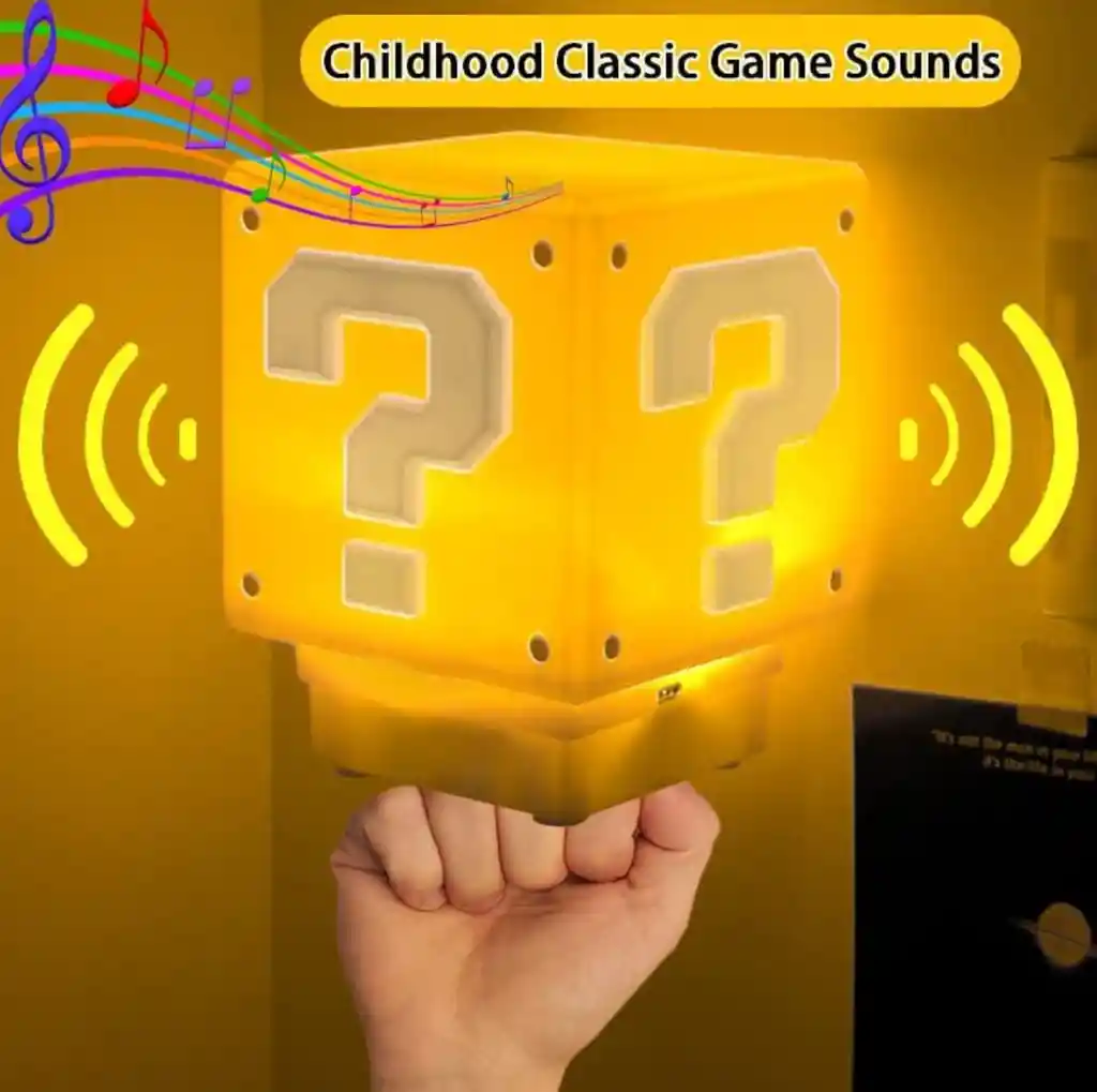 Lampara Mario Bross Con Sonido Recargable Usb