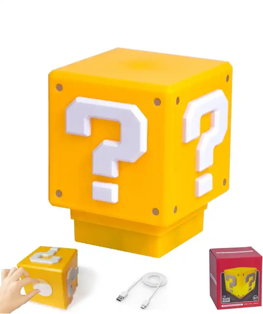 Lampara Mario Bross Con Sonido Recargable Usb