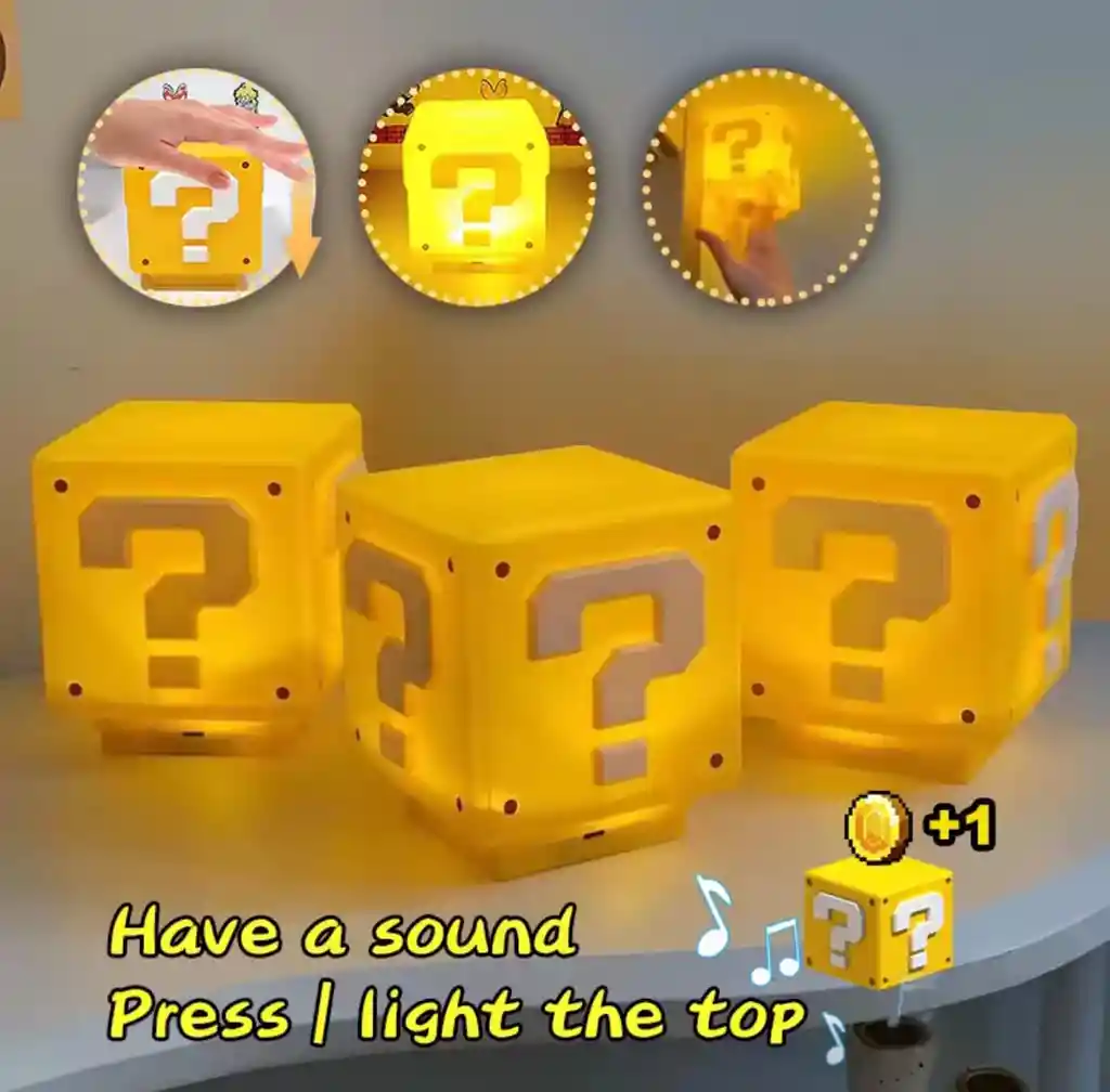 Lampara Mario Bross Con Sonido Recargable Usb
