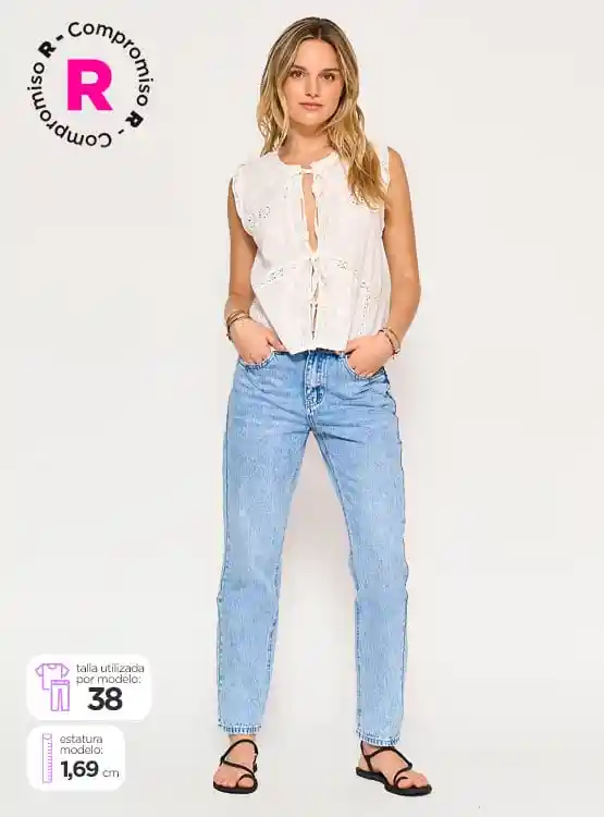 Jeans Mujer Index Mom Talla 40
