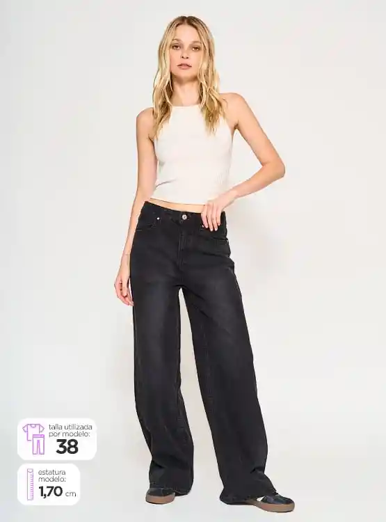 Jeans Mujer Index Wide Leg Talla 36